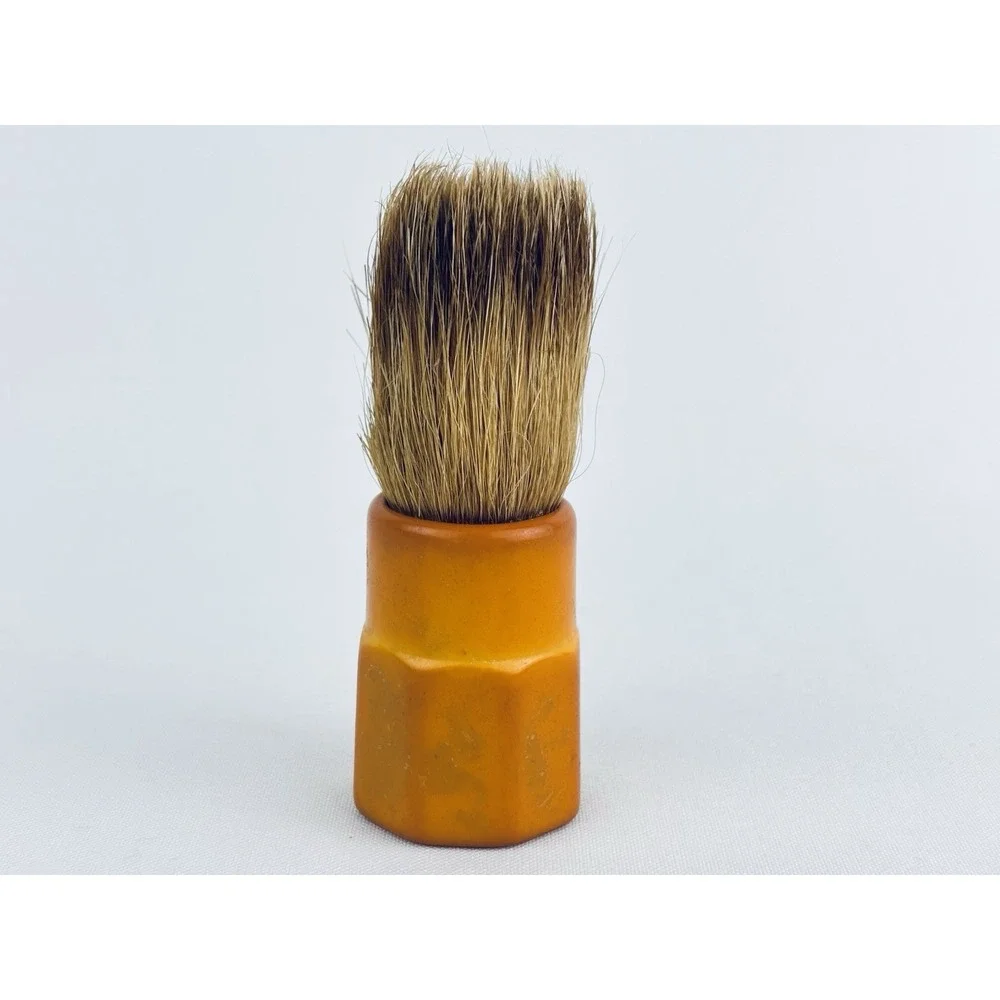 Vintage Stanley Butterscotch Bakelite Barber SHAVING BRUSH